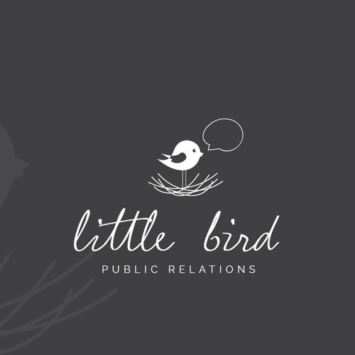 Playful bird logo design