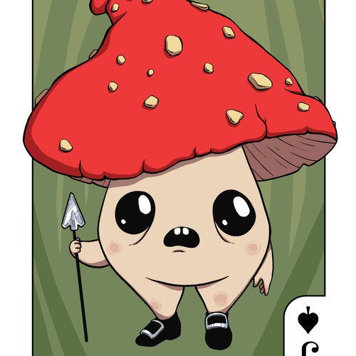 Cute monster design for a playing card