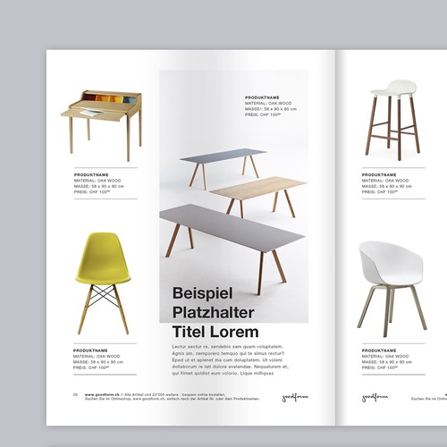 Brochure/catalog minimalist style-layout for furniture store