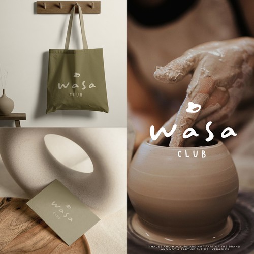 Hand drawn logo for a pottery studio