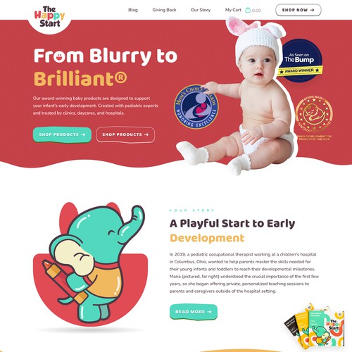 The Happy Start - Website Homepage