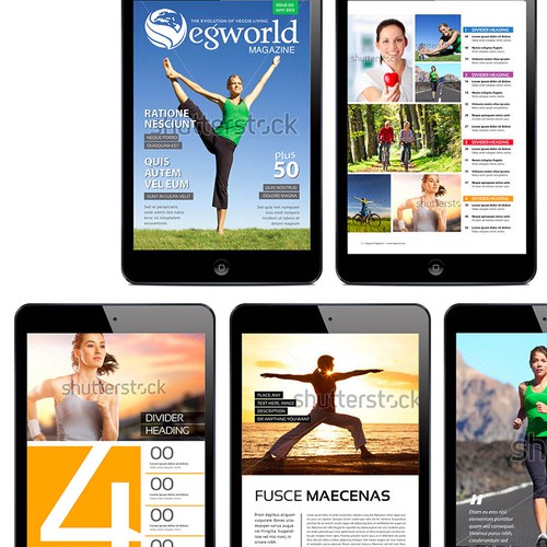 Magazine template for VegWorld Magazine