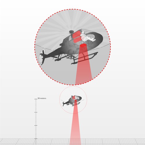 Illustration of Perfect Visibility for Helicopter