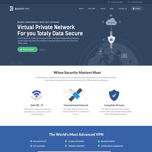 Website Design for the VPN Service