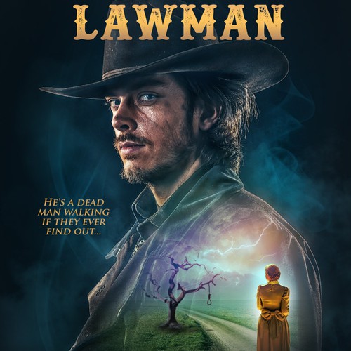 Gripping book cover for The Wanted Lawman