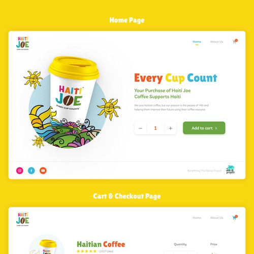 Haiti Joe Coffee Web Design Concept