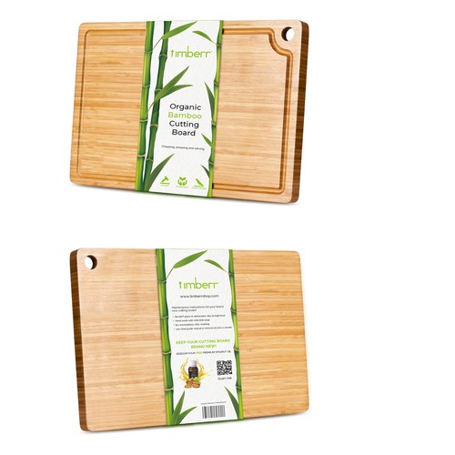 Organic Bamboo Cutting Board Packaging for Eco Amazon Customers