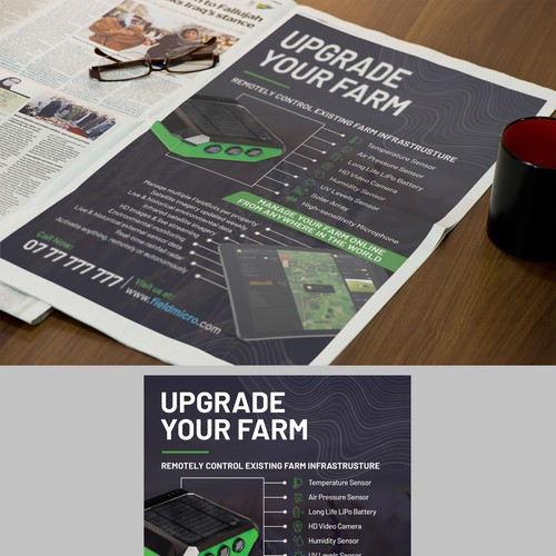 Full Page Newspaper Advertisement. Agricultural Robotics