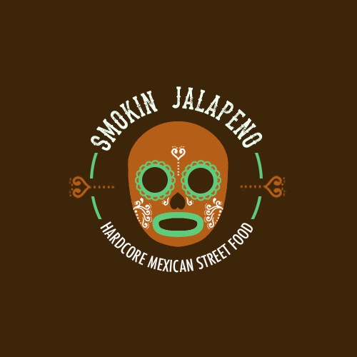 Smokin Jalapeno "hardcore mexican street food" logo contest