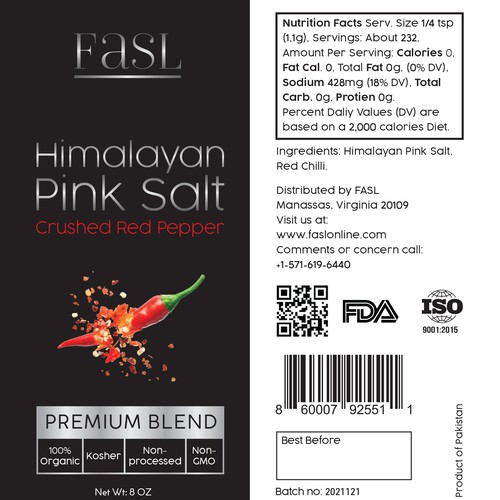 FASL HIMALAYAN SALT RED PEPER 