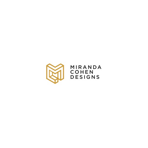 simple geometry logo for  miranda cohen 