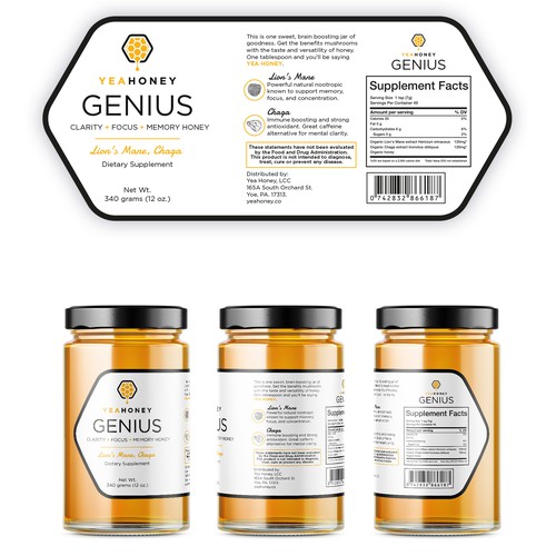 Honey label design