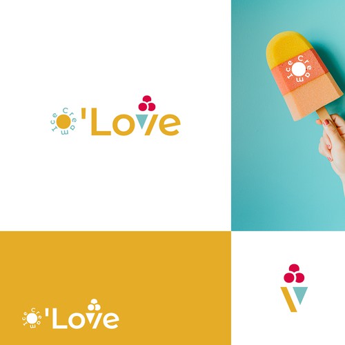 Logo design of ice cream company