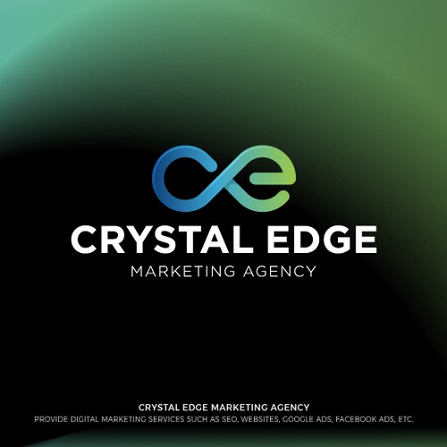 Logo for Crystal Edge Marketing Agency!