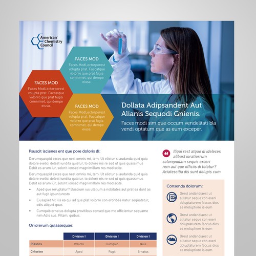 Indesign template for a American Chemistry Council