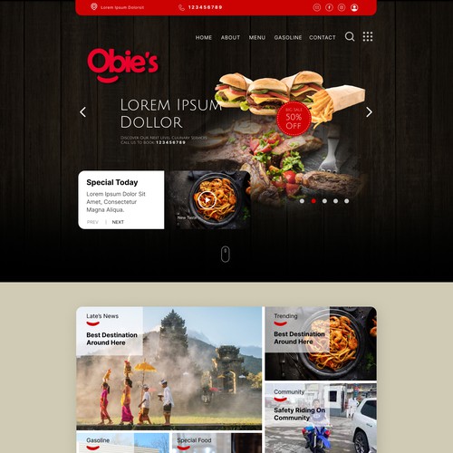 web design (food&drink) 