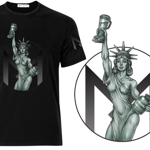 Statue of Liberty gym style