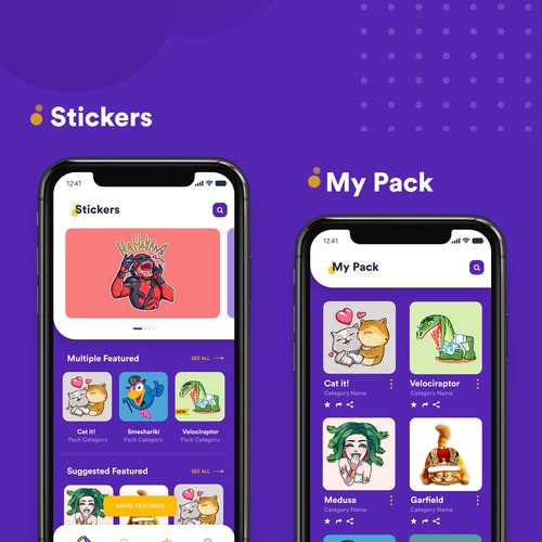 Design concept for mobile sticker.