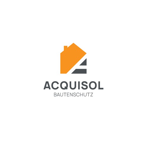 Negative Space Logo for Construction Company