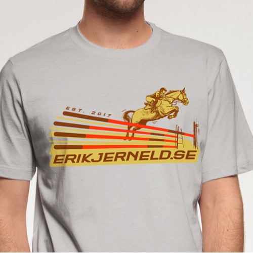 Original illustrative T-shirt design for an equestrian equipment brand