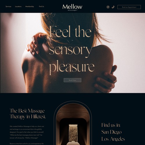 Mystical design for Massage Website