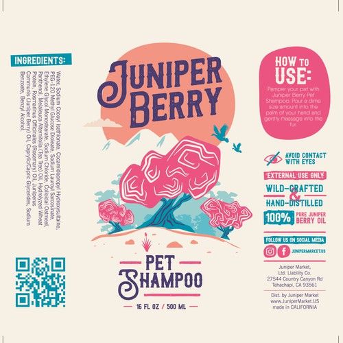 Pet shampoo label design (1-1 Project)
