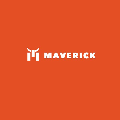 Need a modern abstract bull and M logo for our concrete construction company named Maverick.