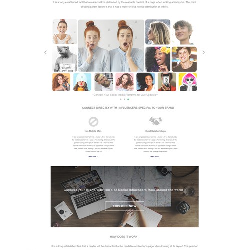 Social Media Marketing Web page Concept 