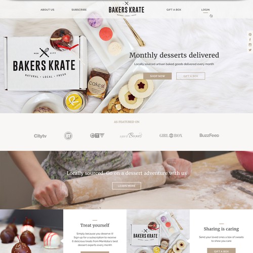Web design for bakery