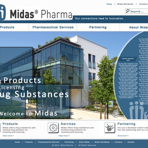Midas Pharma - Web Design