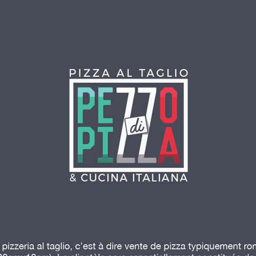 Création logo Pizzeria pour vente de pizza à la part