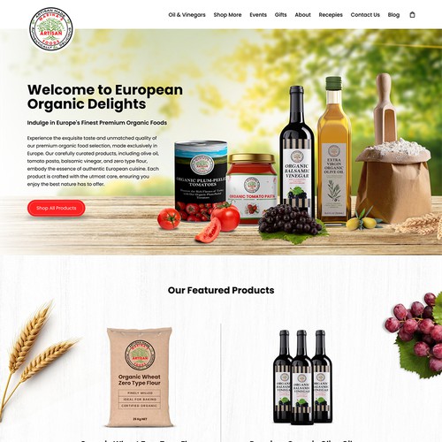 Premium Food Brand Web Design