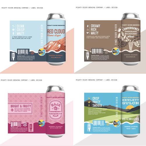 Mighty River Brewing Labels