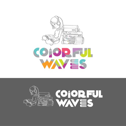 Colorful waves concept design