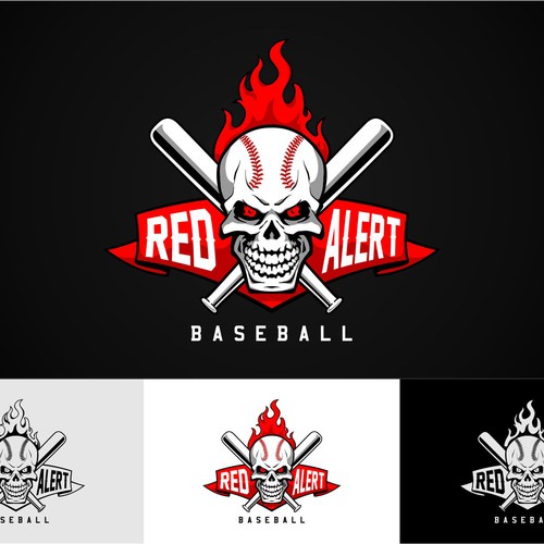 Red Alert Baseball Logo
