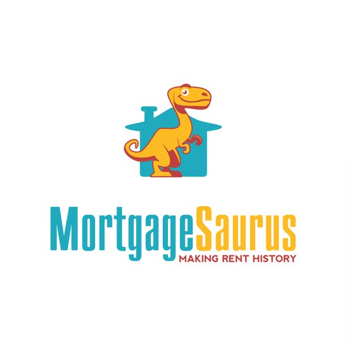 MortgageSaurus logo design