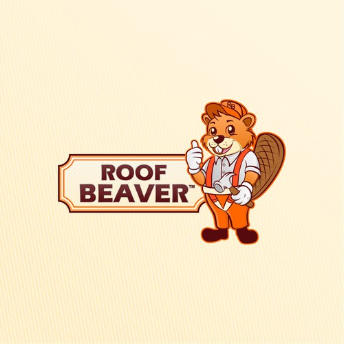 Premium Home Service animal mascot design for roofing company