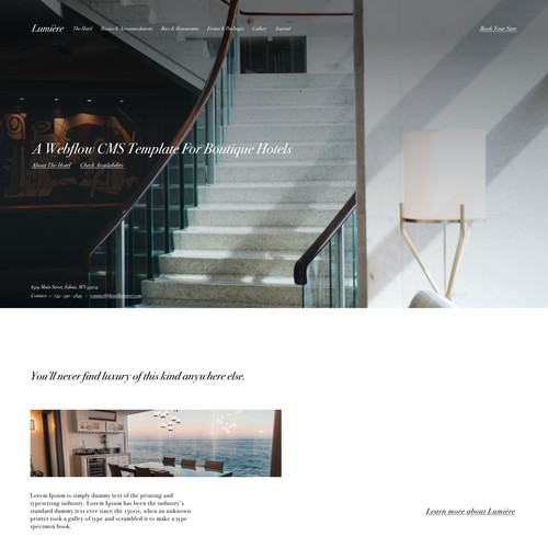 Lumiere – A Hotel Template