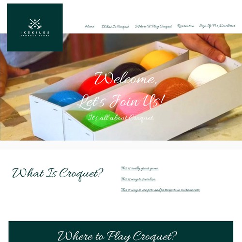 Design CROQUET website design