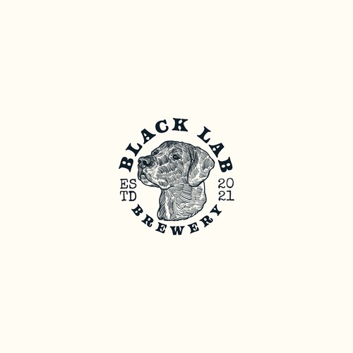 Dog Head logo concept BLACK LAB BREWERY