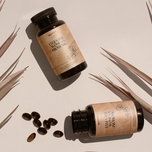 Essential Woman's Probiotic | Minimalist Label Design