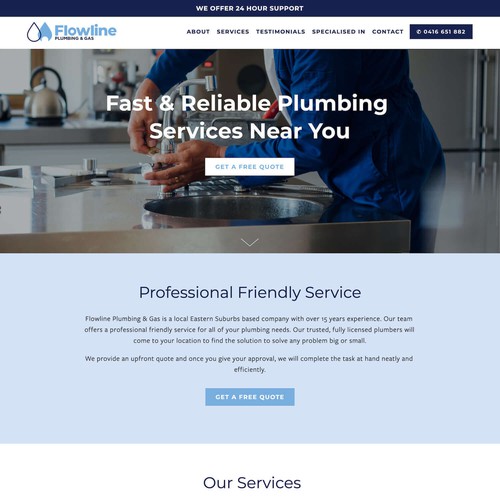 Flowline Plumbing & Gas - Responsive Website