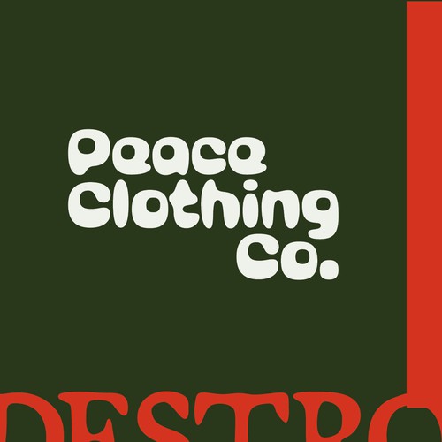 Handcrafted funky logo for a clothing brand
