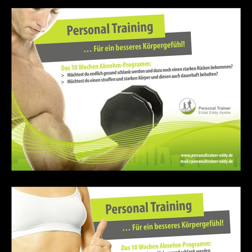 postcard, flyer or print für Personal Trainer Eddy Ayebe