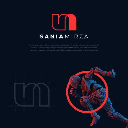 Logo design for famous Indian tennis player Sania Mirza