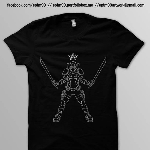 SICK Ninja King Character Tshirt Design