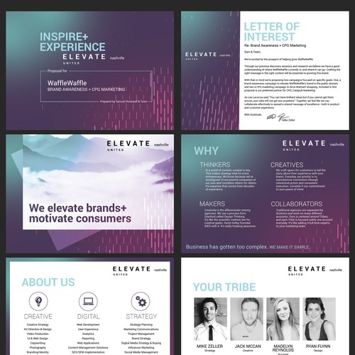 Bold and modern powerpoint design for marketing agency