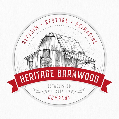 Vintage logo for Heritage Barnwood Company