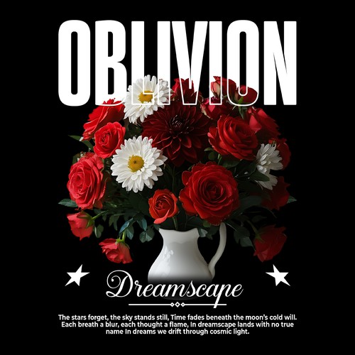 Oblivion — Dreamscape Floral Streetwear T-Shirt Graphic