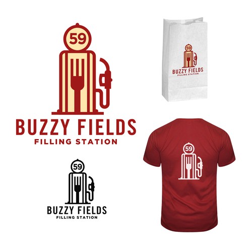 Buzzy Fields Filling Station Logo